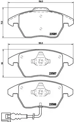 Передние тормозные колодки P85075 Brembo