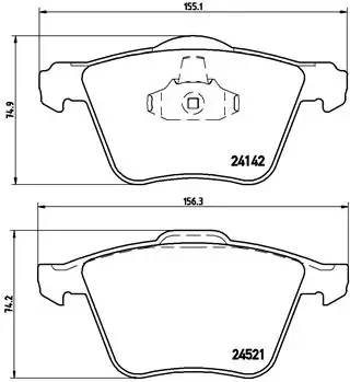 Передние тормозные колодки P24077X Brembo