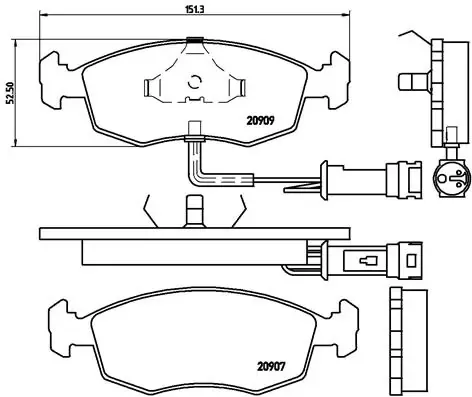 Передние тормозные колодки P24007 Brembo