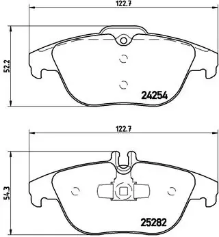 Колодки тормозные задние дисковые BREMBO P50104
