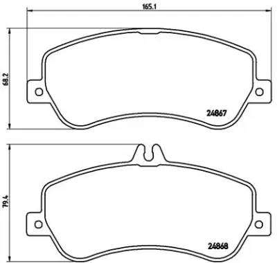 Колодки тормозные передние дисковые BREMBO P50086