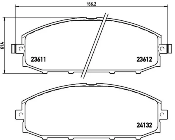 Передние тормозные колодки P56041 Brembo