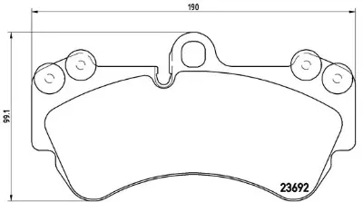 Колодки тормозные передние дисковые BREMBO P85069
