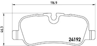 Колодки тормозные задние дисковые BREMBO P44013