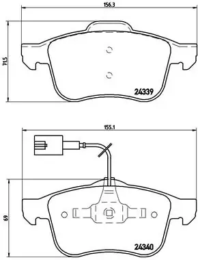 Передние тормозные колодки P23103 Brembo