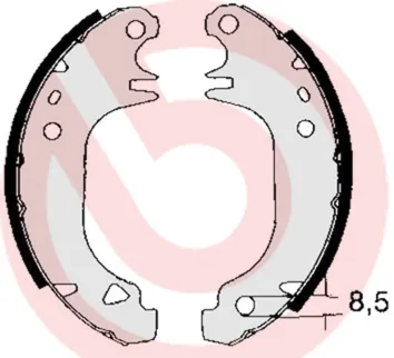 Задние барабанные колодки S61535 Brembo