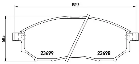 Передние тормозные колодки P56058 Brembo