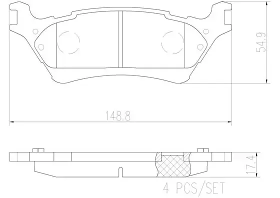 Задние тормозные колодки P24168N Brembo