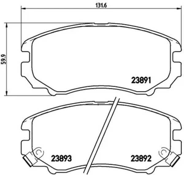 Передние тормозные колодки P30018 Brembo