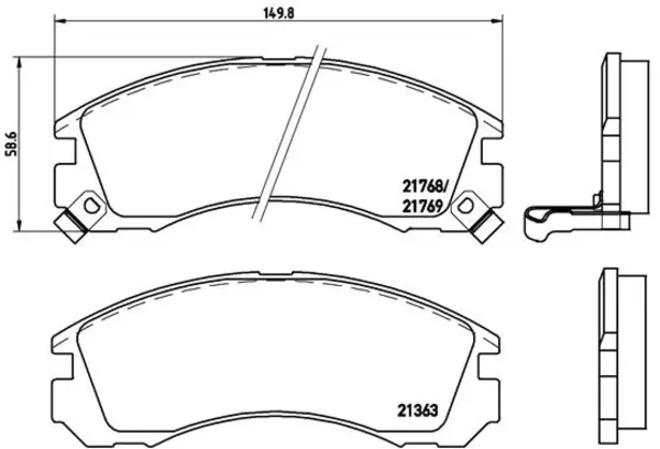 Передние тормозные колодки P54017X Brembo