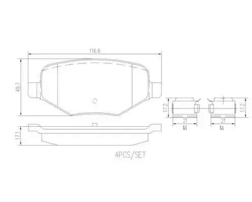 Задние тормозные колодки P24172N Brembo