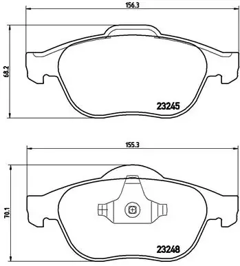 Передние тормозные колодки P68032 Brembo