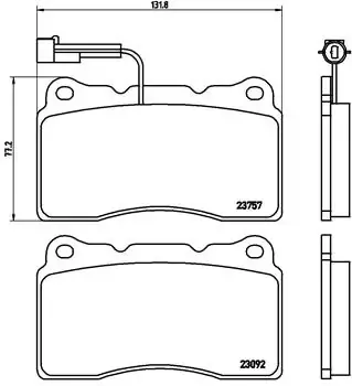 Передние тормозные колодки P23115 Brembo