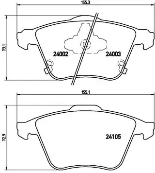 Передние тормозные колодки P49038 Brembo