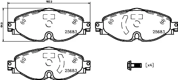 Передние тормозные колодки P85147 Brembo