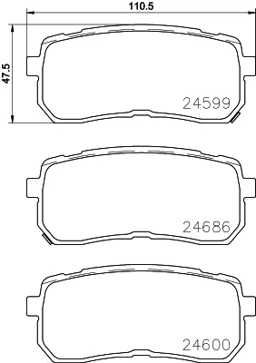 Задние тормозные колодки P30080 Brembo
