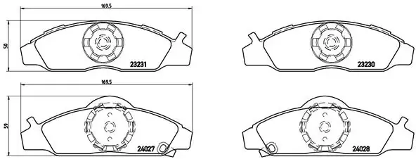Передние тормозные колодки P15008 Brembo