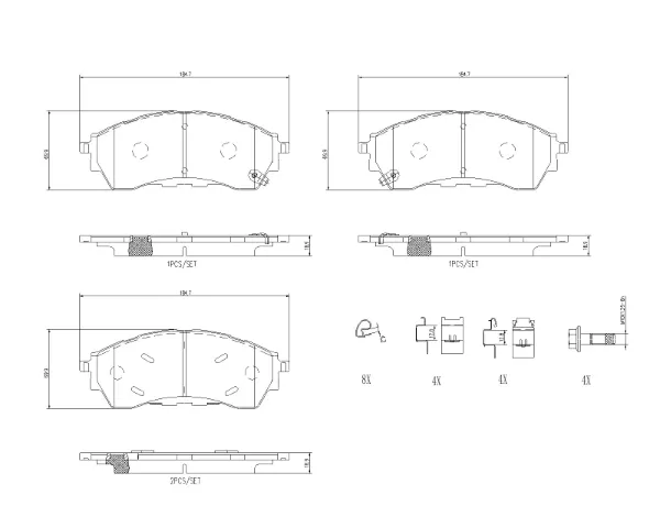Задние тормозные колодки P24225 Brembo