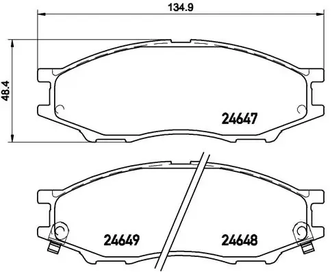 Передние тормозные колодки P56083 Brembo