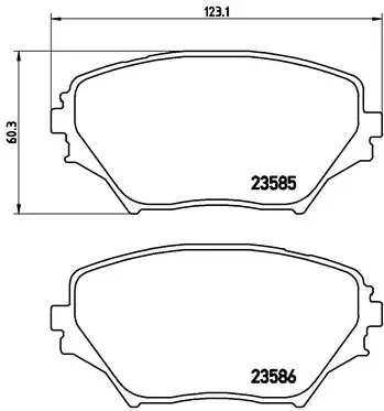 Передние тормозные колодки P83055 Brembo