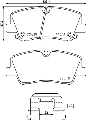 Задние тормозные колодки P30089 Brembo