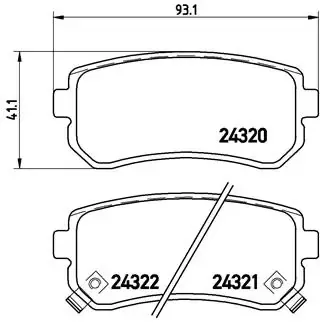Задние тормозные колодки P30025 Brembo