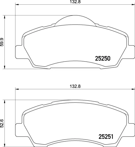 Передние тормозные колодки P61138 Brembo