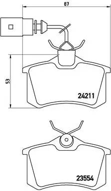Задние тормозные колодки P85101 Brembo