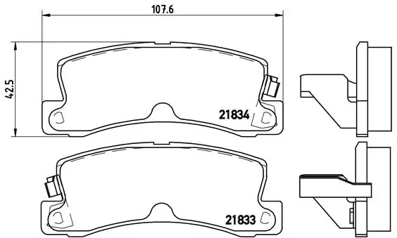 Задние тормозные колодки P83015 Brembo
