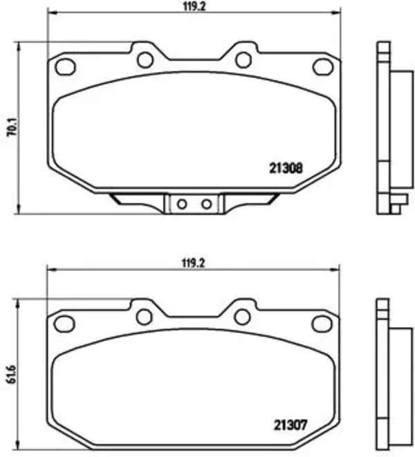 Передние тормозные колодки P56025 Brembo