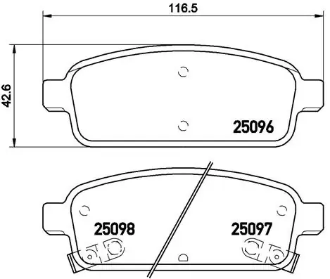 Задние тормозные колодки P59080X Brembo