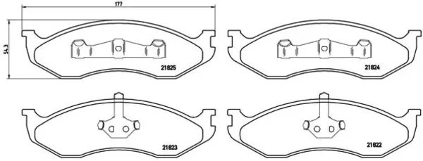 Передние тормозные колодки P37004 Brembo