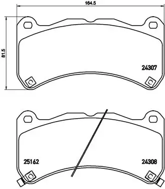 Передние тормозные колодки P83146 Brembo