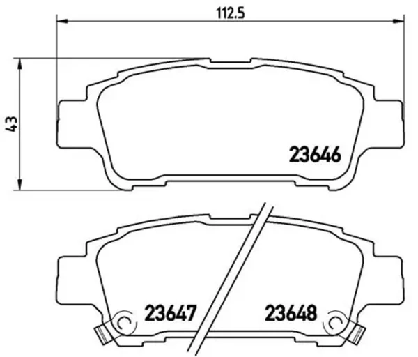 Задние тормозные колодки P83056 Brembo