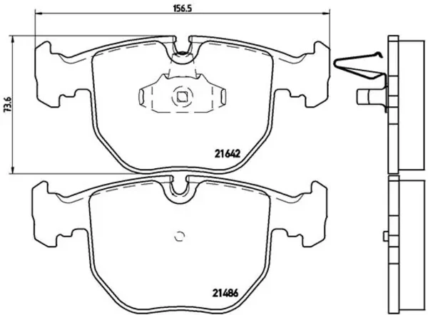 Передние тормозные колодки P06021 Brembo