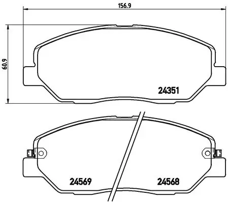 Передние тормозные колодки P30036 Brembo