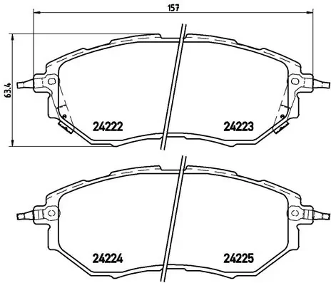 Передние тормозные колодки P78017 Brembo