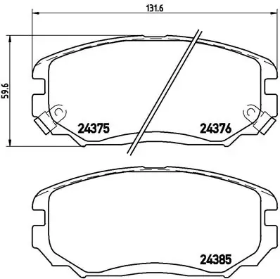 Передние тормозные колодки P30038 Brembo