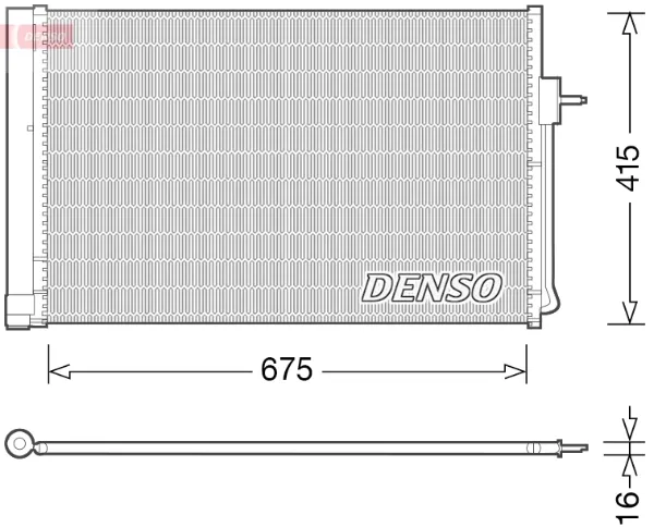 Радиатор кондиционера DCN15001 Denso