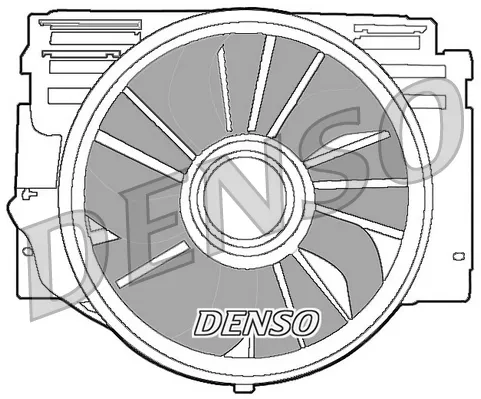 Диффузор радиатора кондиционера, в сборе с крыльчаткой и мотором DER05007 Denso