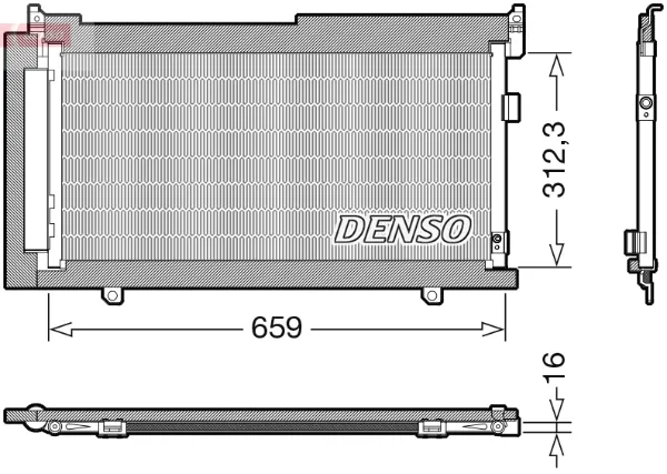 Радиатор кондиционера DCN36006 Denso