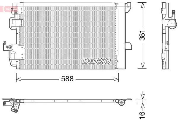Радиатор кондиционера DCN20007 Denso