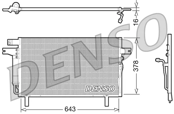 Радиатор кондиционера DCN46016 Denso