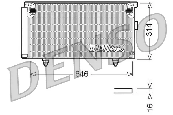 Радиатор кондиционера DCN36001 Denso