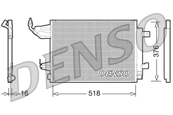 Радиатор кондиционера DCN16001 Denso