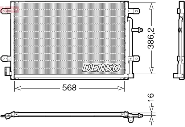 Радиатор кондиционера DCN02038 Denso