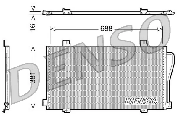 Радиатор кондиционера DCN23017 Denso