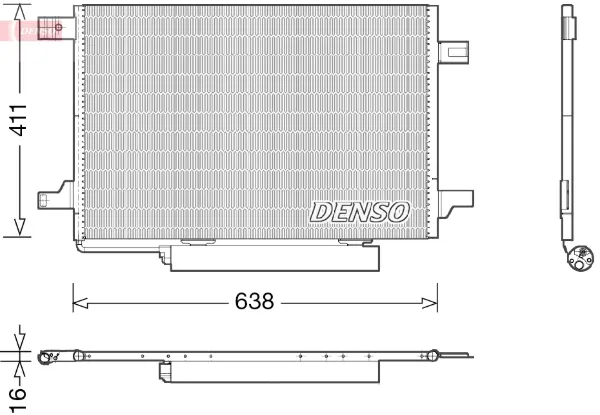 Радиатор кондиционера DCN17004 Denso