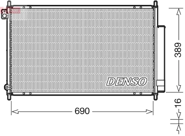 Радиатор кондиционера DCN40016 Denso