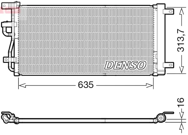 Радиатор кондиционера DCN15007 Denso